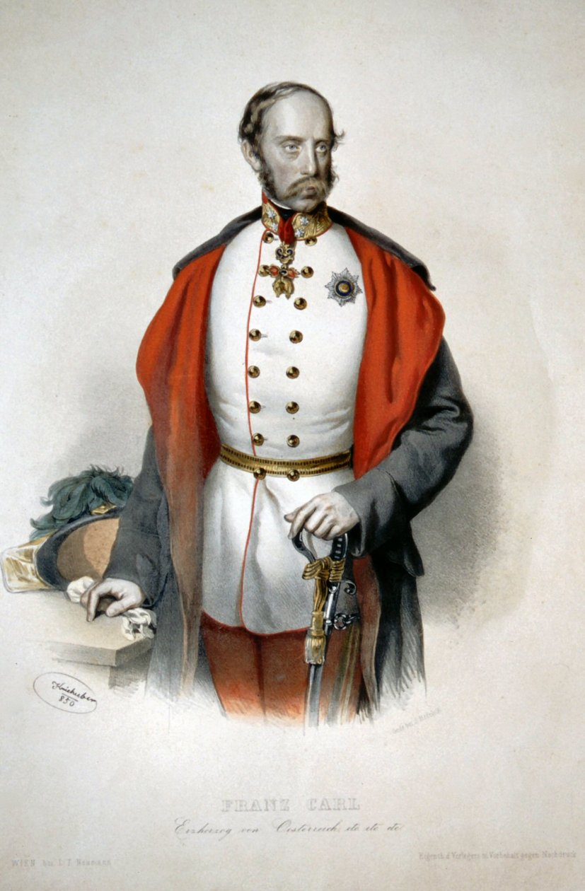 Franz Karl arcivévoda Litho od Josef Kriehuber