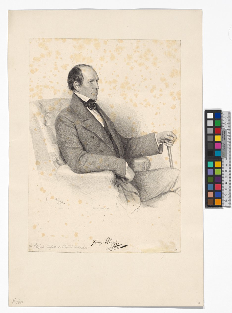 Franz Riepl, ředitel Severní dráhy císaře Ferdinanda od Josef Kriehuber