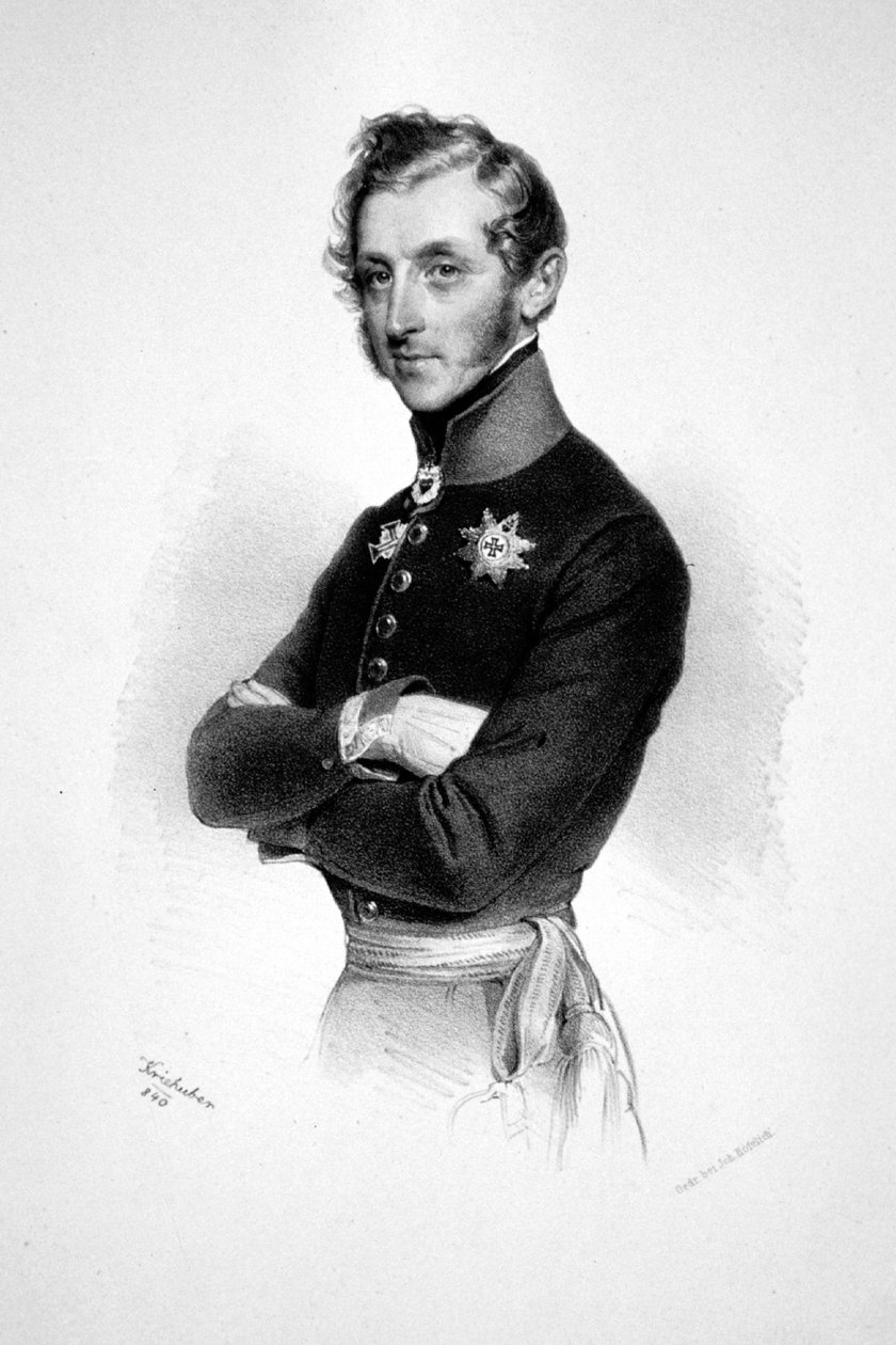 Friedrich Hannibal Thurn-Taxis Litografie od Josef Kriehuber