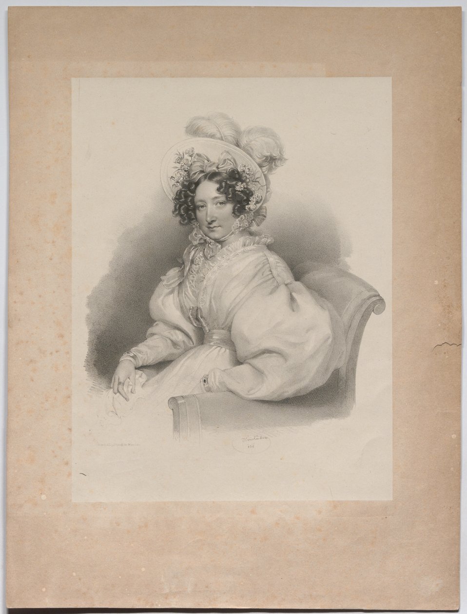 Gabrielle Auersperg, rozená Lobkowitz od Josef Kriehuber
