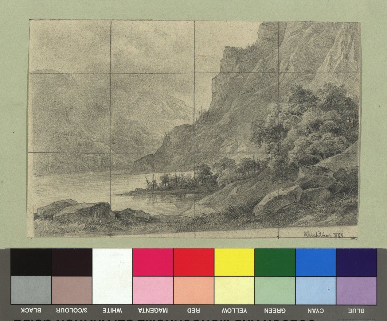 Horské jezero od Josef Kriehuber