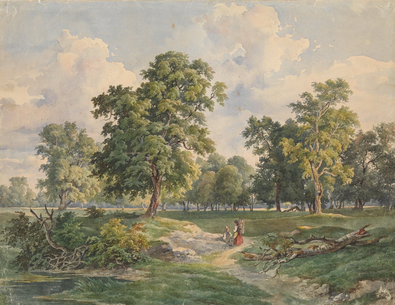 Velká parková krajina, Laxenburg od Josef Kriehuber