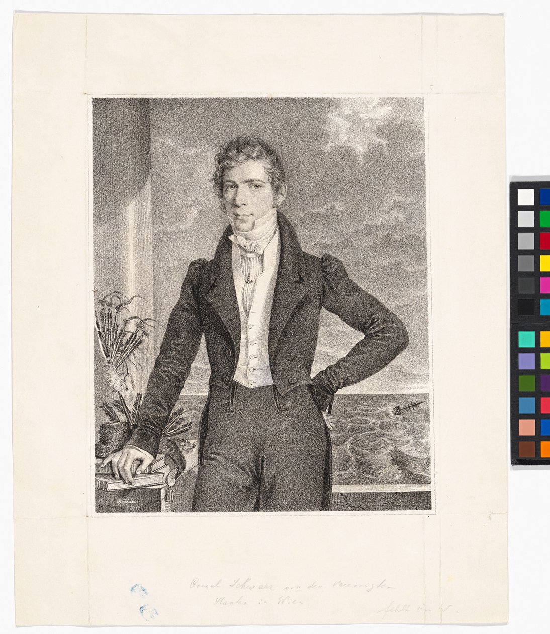 Johann Georg Schwarz (1800–1867, obchodník s tabákovými výrobky) od Josef Kriehuber