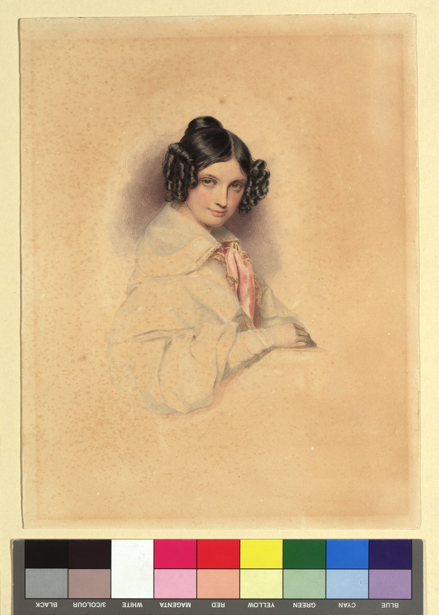 Pauline von Schmerling, rozená baronka von Koudelka od Josef Kriehuber