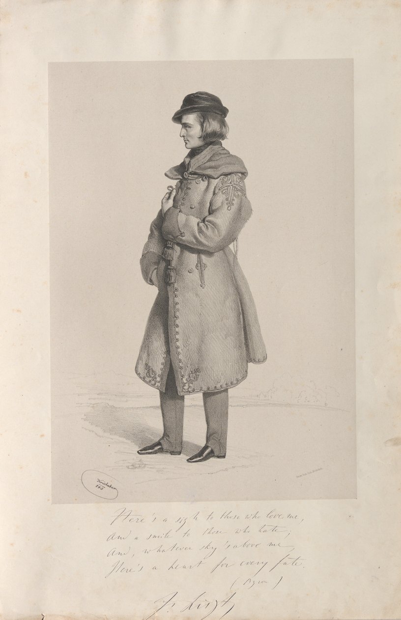 Portrét Franze Liszta 1811-1886, 1840. od Josef Kriehuber