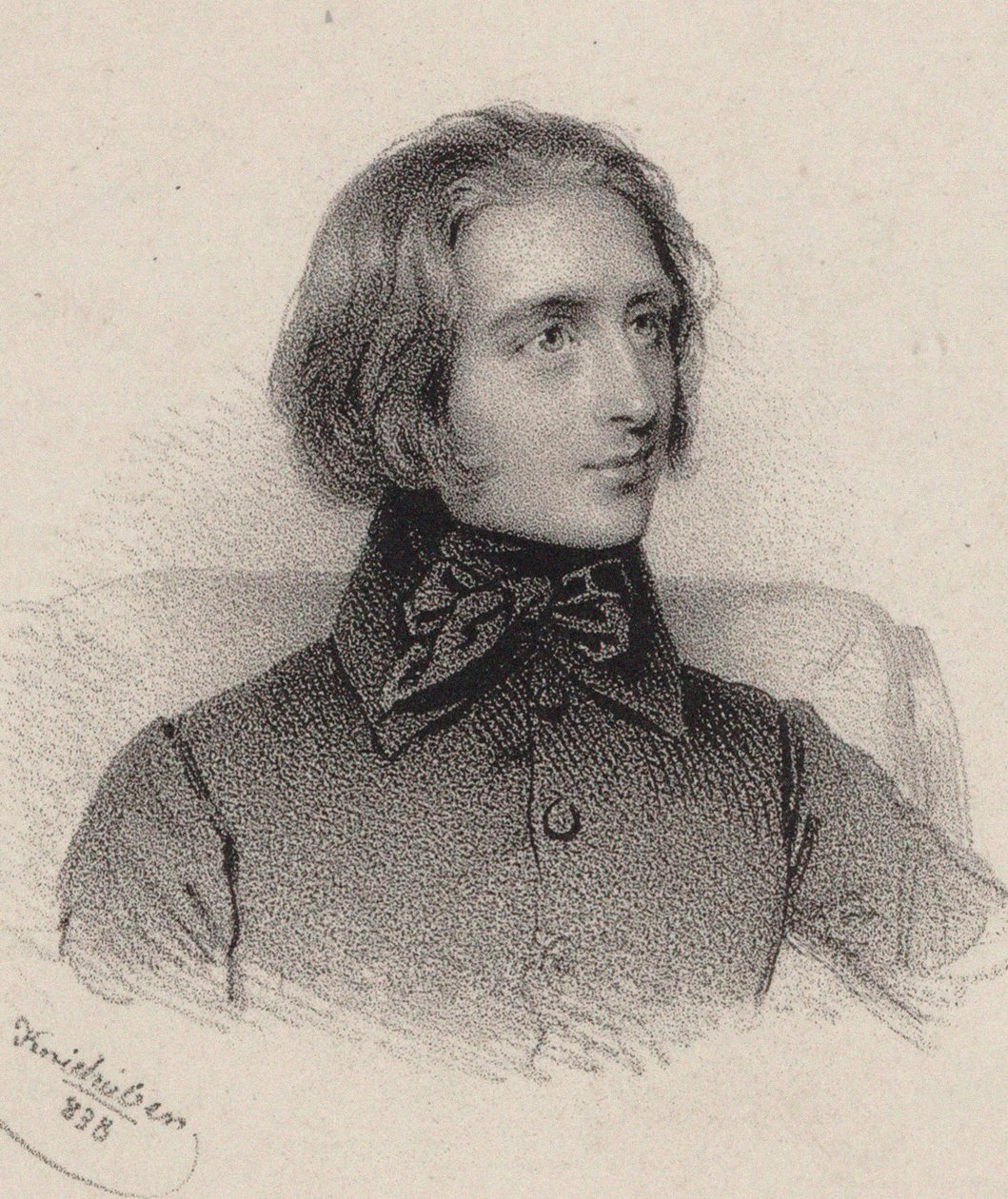 Portrét skladatele Franze Liszta 1811-1886, 1838. od Josef Kriehuber