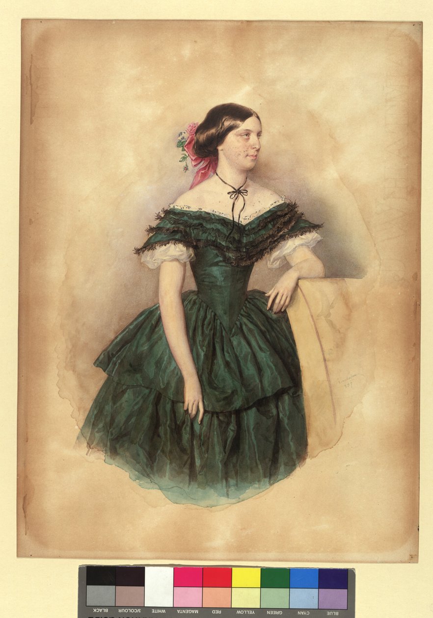Violetta von Schmerling, provdaná Bienerthová od Josef Kriehuber