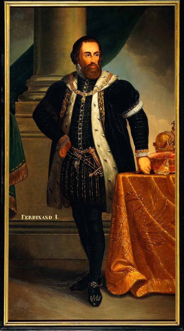 Portrét Ferdinanda I. Habsburského (Alcala de Henares od Josef and Mayrhofer Friedrich Kiss