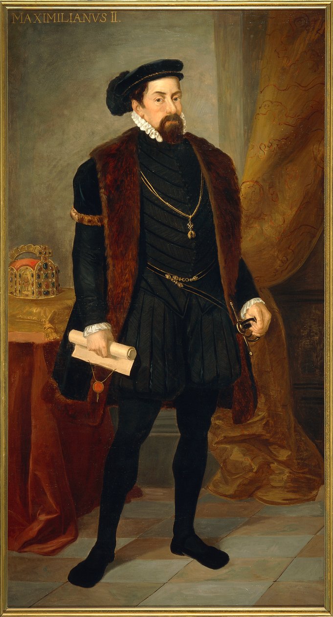 Portrét rakouského Maxmiliána II. (Vídeň od Josef and Mayrhofer Friedrich Kiss