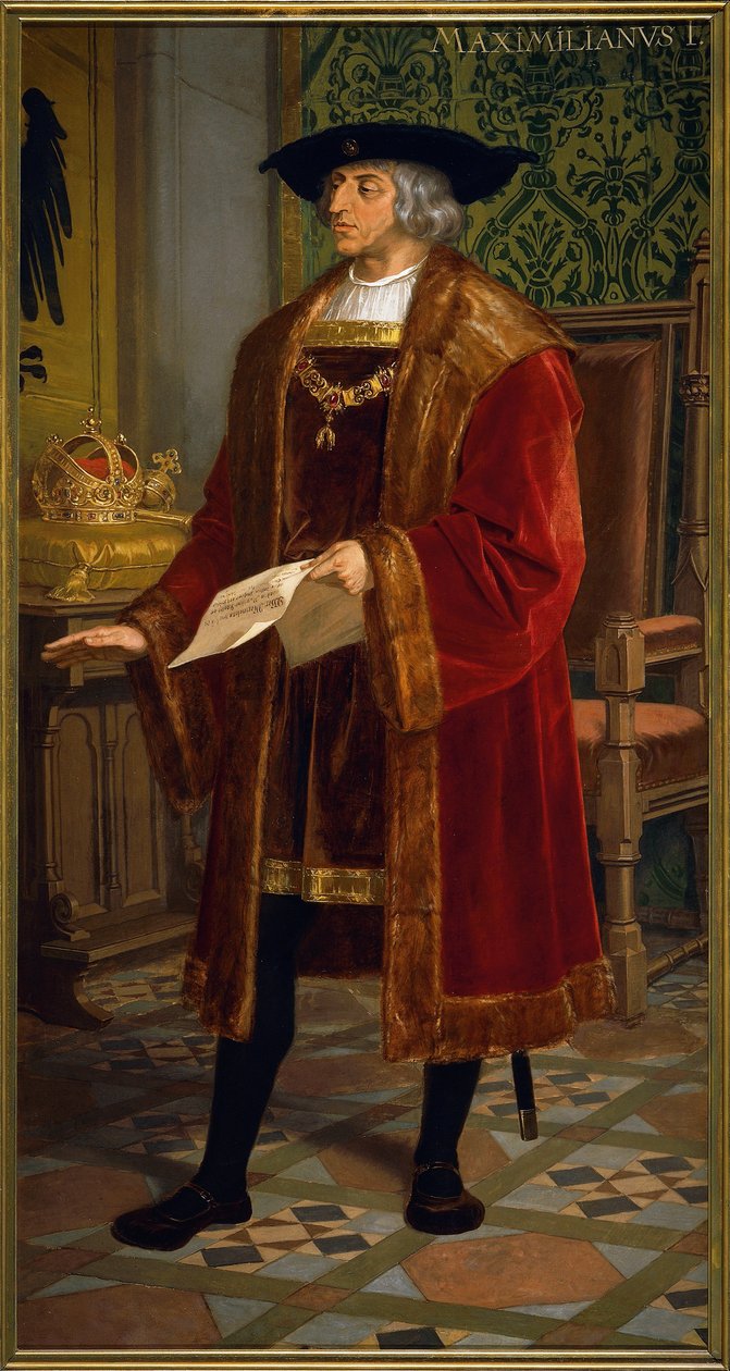 Portrét Maxmiliána I. Rakouského (Wiener Neustadt od Josef and Mayrhofer Friedrich Kiss