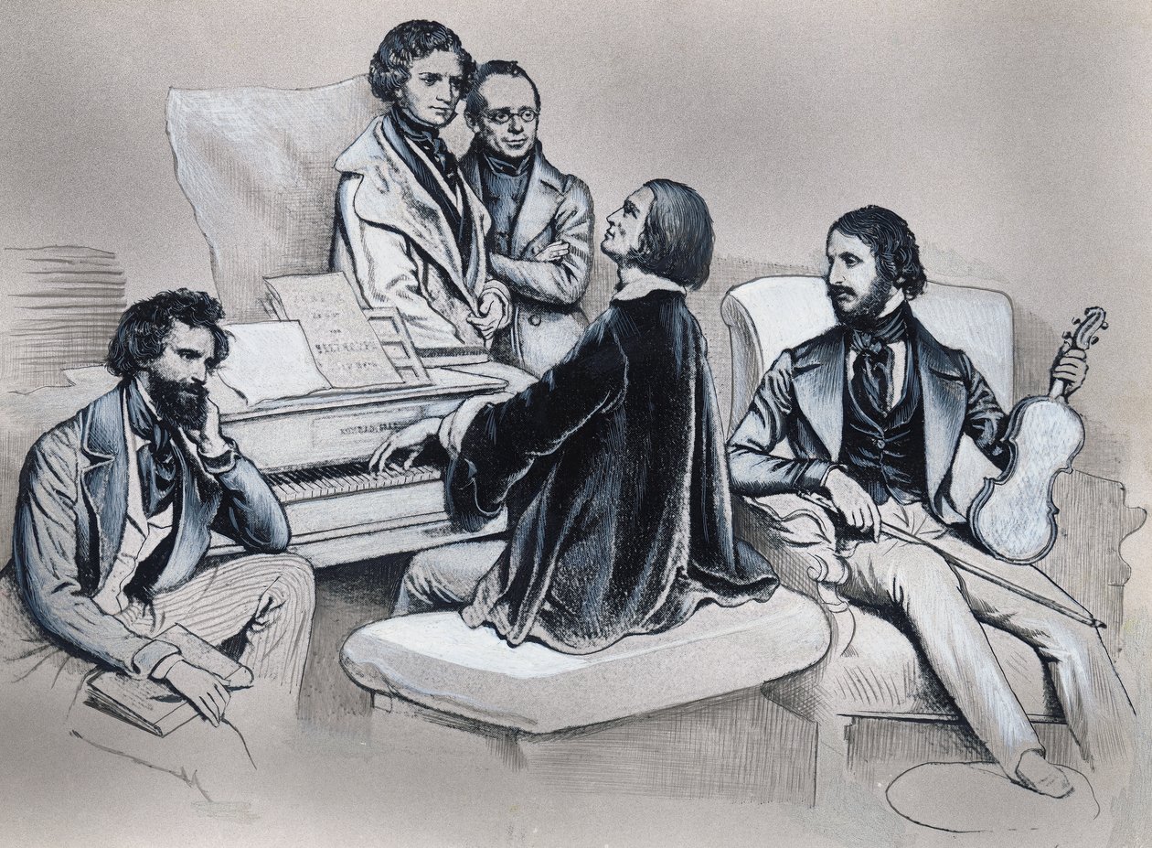 Kresba podle litografie Josefa Kriehubera (1800-1876) od Josef Nikolaus Kriehuber