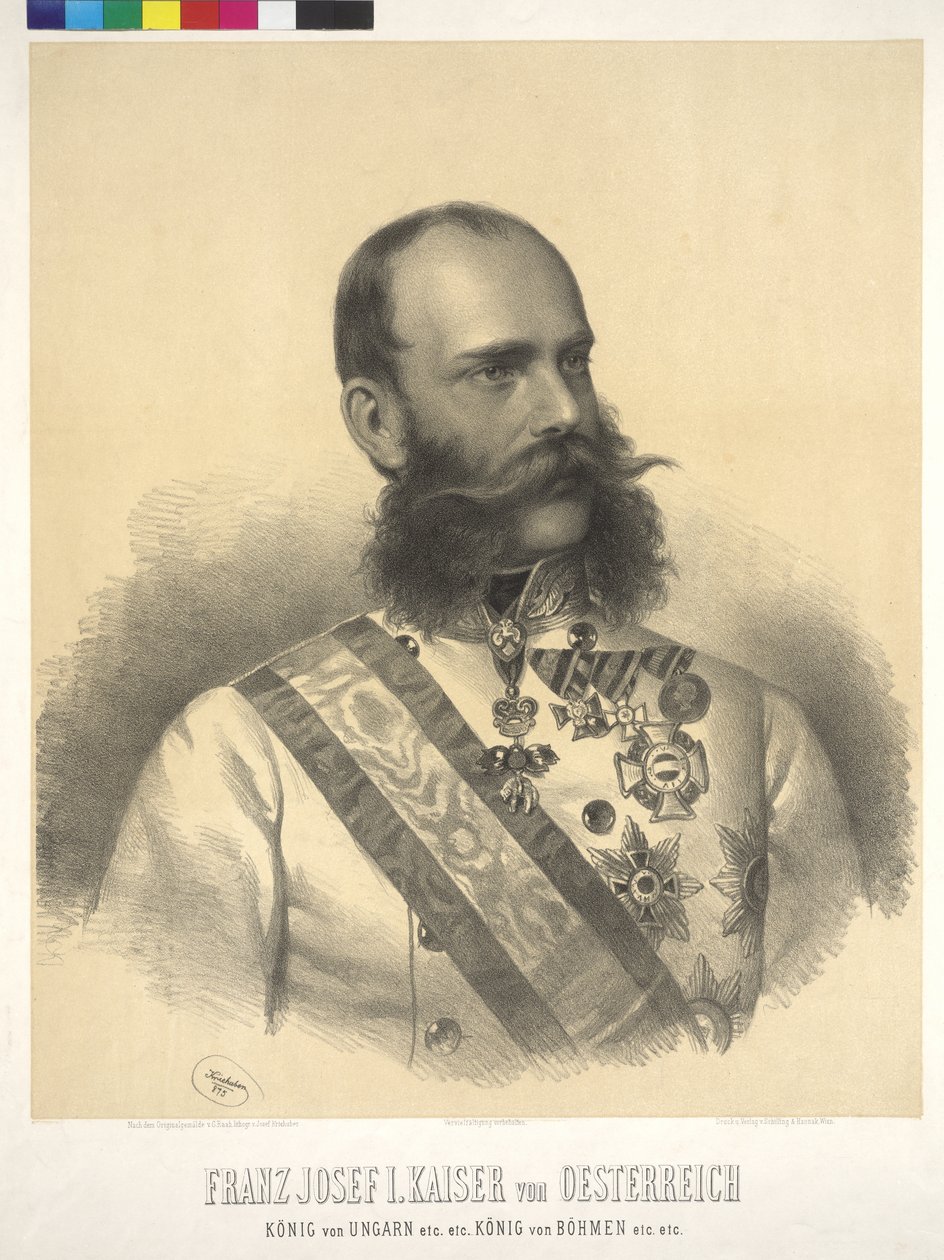Rakouský císař František Josef I. od Josef Nikolaus Kriehuber