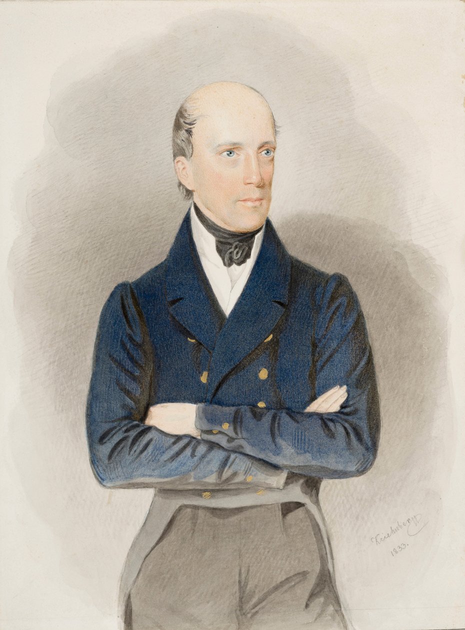 Portrét arcivévody Jana Rakouského (1782-1859) (akvarel na papíře) od Josef Nikolaus Kriehuber