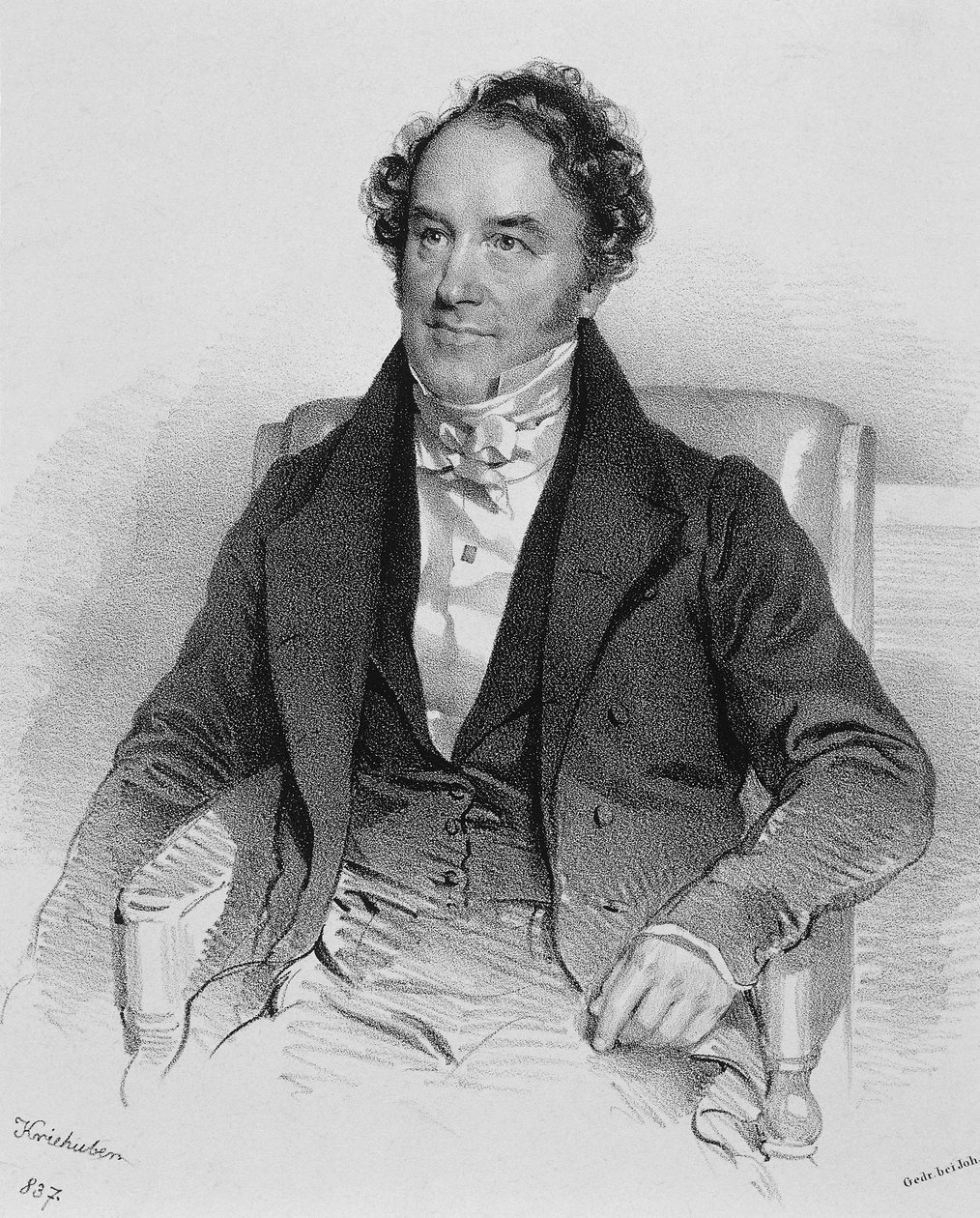 Portrét Conradina Kreutzera nebo Kreuzera (Messkirch od Josef Nikolaus Kriehuber