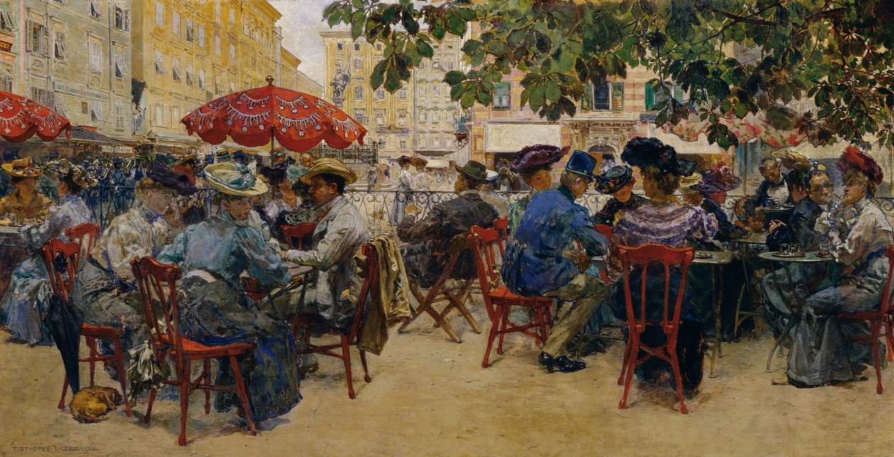 Cafe Tomaselli v Salcburku od Josef Theodor Ethofer