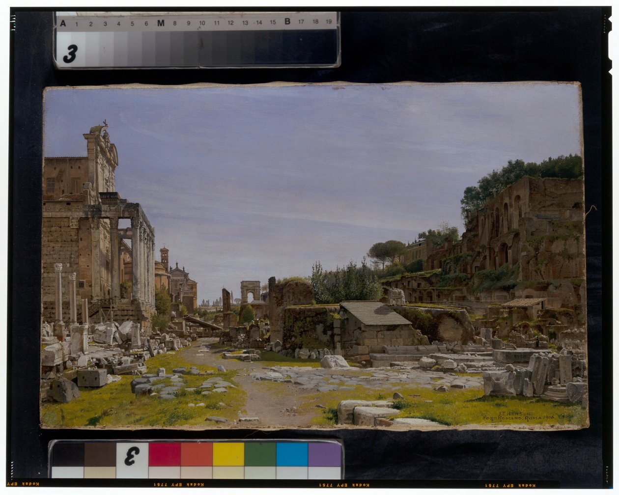 Dva pohledy na Forum Romanum od Josef Theodor Hansen
