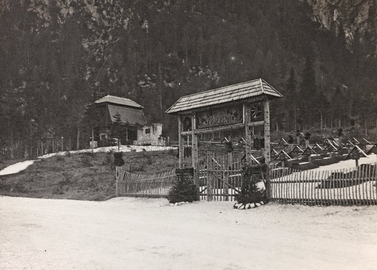 Album "Moje světová válka - vzpomínky na jihozápadní frontu v Korutanech, Itálie, Trentino-Alto Adige) 31.3.1915-12.11. 1918 - Josef Zohles Vídeň ": vojenský hřbitov v Seisse od Josef Zohles