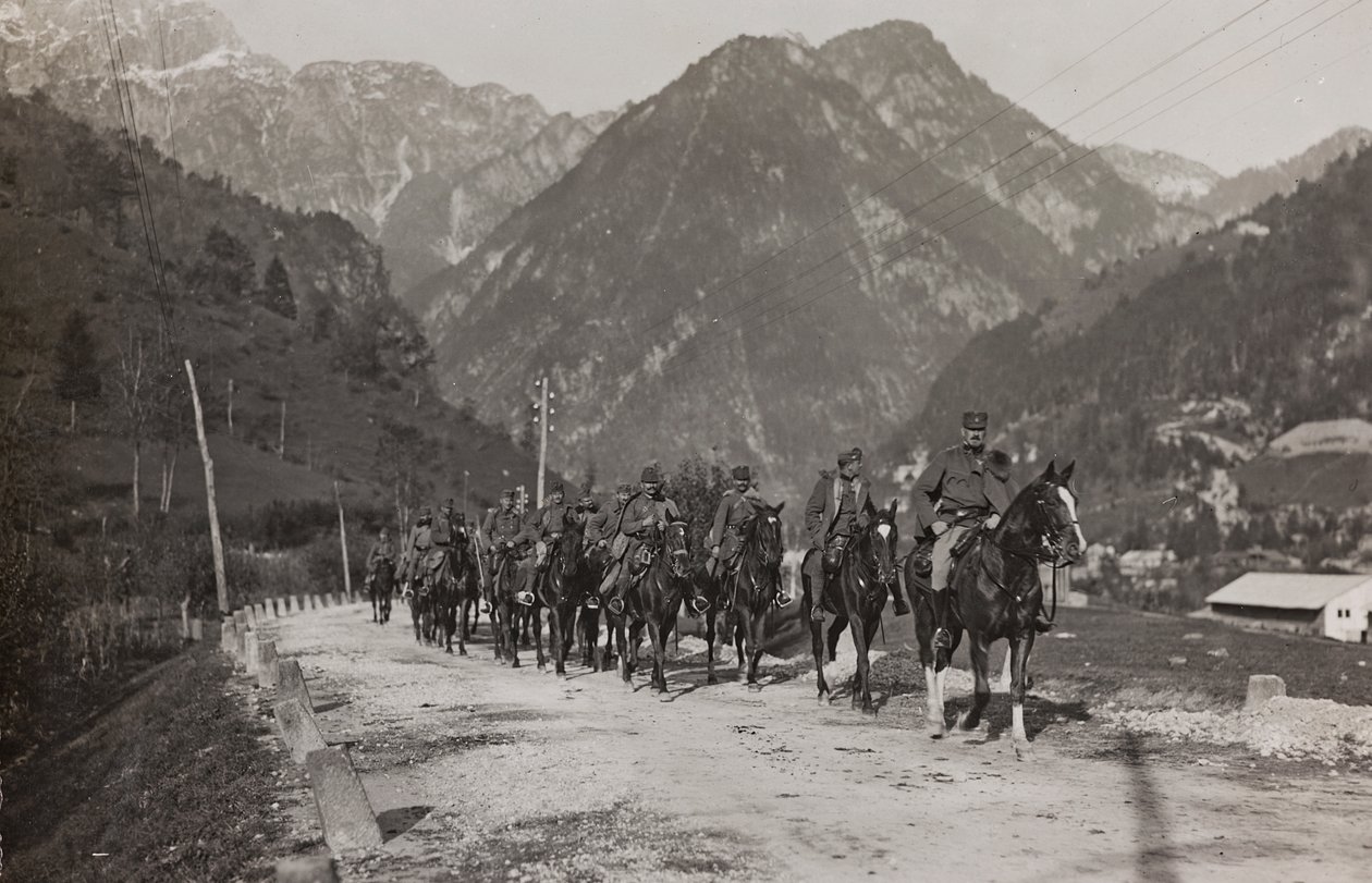 Album "Moje světová válka - vzpomínky na jihozápadní frontu v Korutanech, Itálie, Trentino-Alto Adige) 31.3.1915-12.11. 1918 - Josef Zohles Wien ": vojáci kavalérie (b/ od Josef Zohles