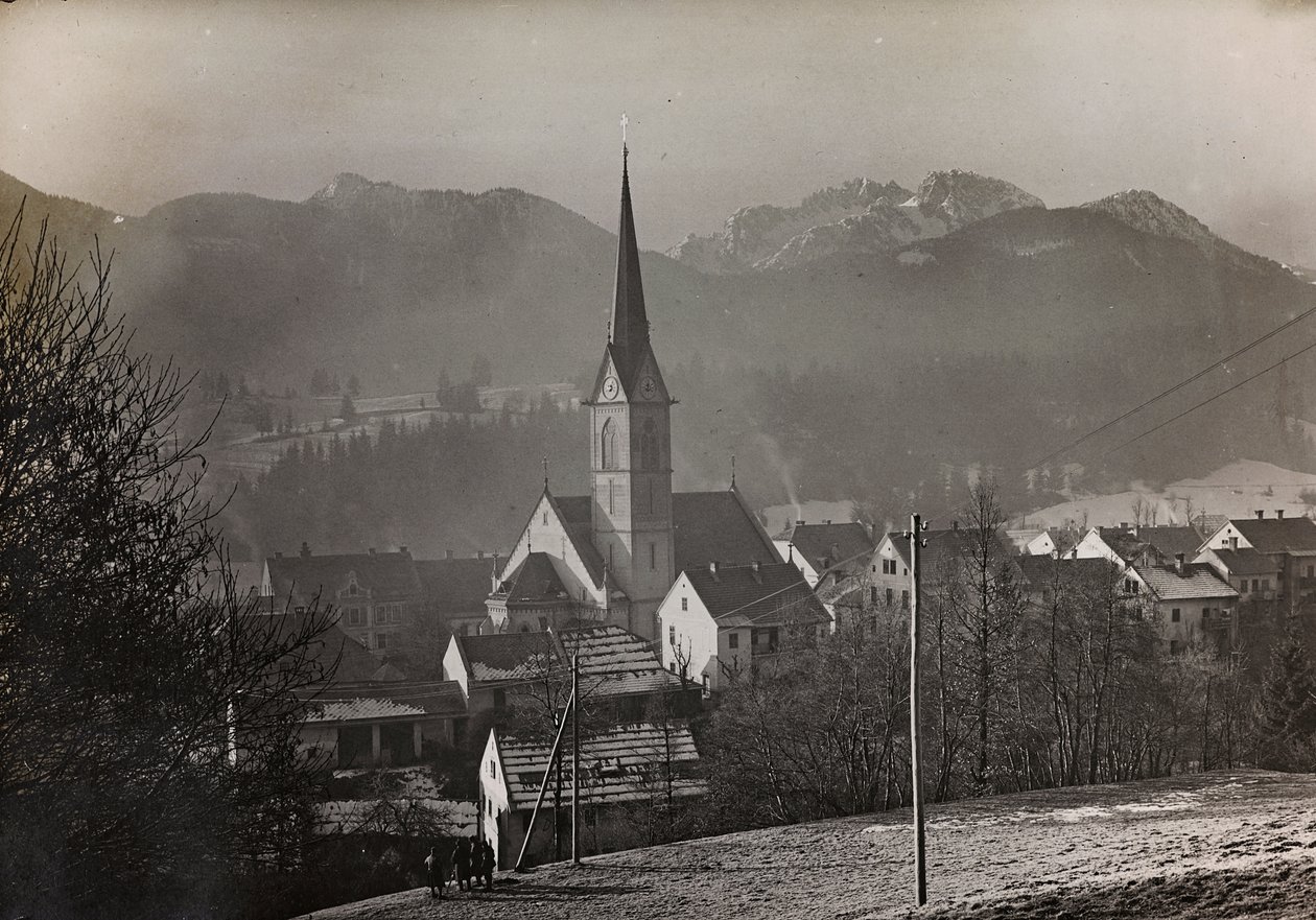 Album "Moje světová válka - vzpomínky na jihozápadní frontu v Korutanech, Itálie, Trentino-Alto Adige) 31.3.1915-12.11. 1918 - Vídeň Josefa Zohleho ": pohled na Hermagor-Pressegger od Josef Zohles
