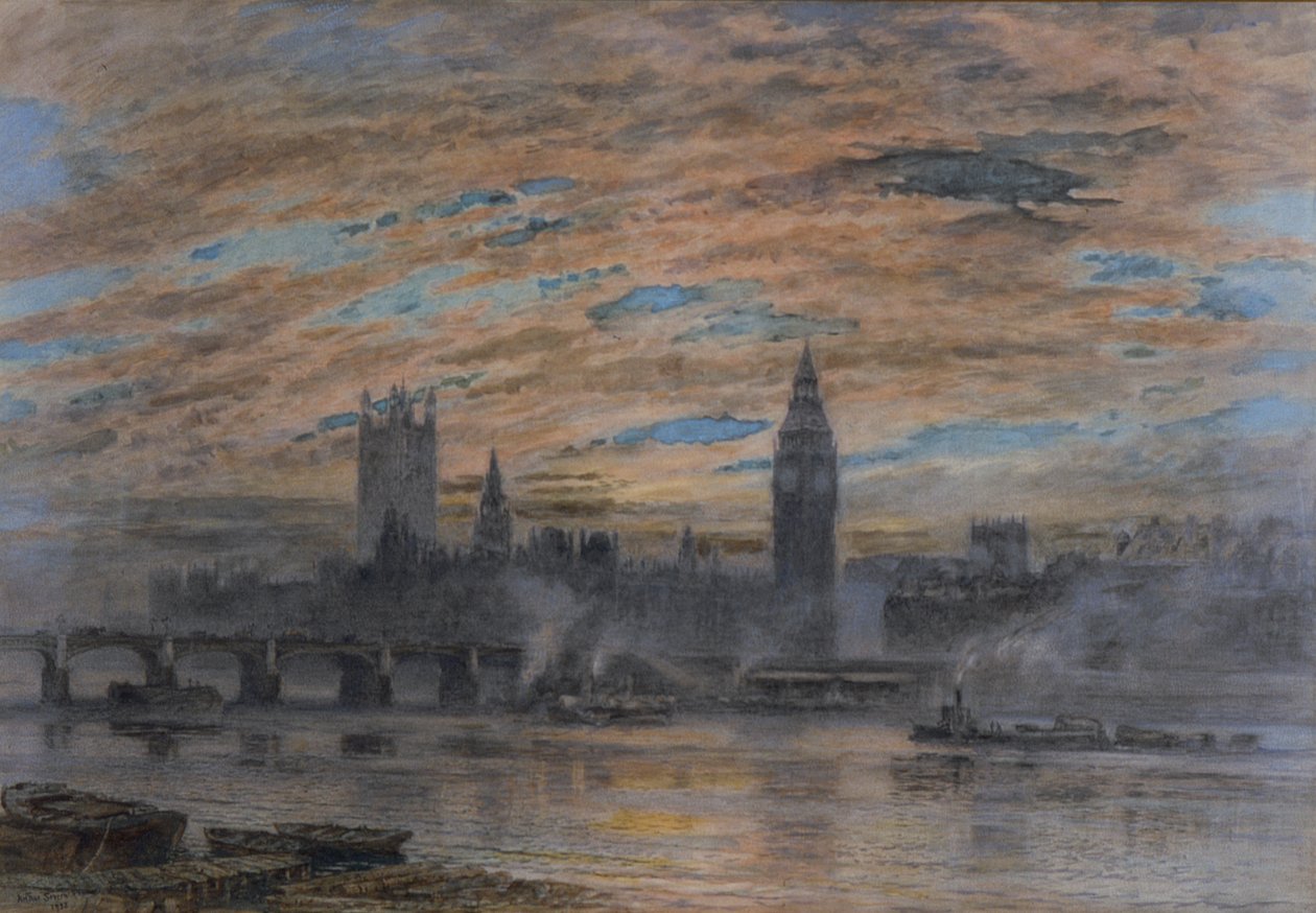 Westminster z Surrey Bank, 1922 od Joseph Severn