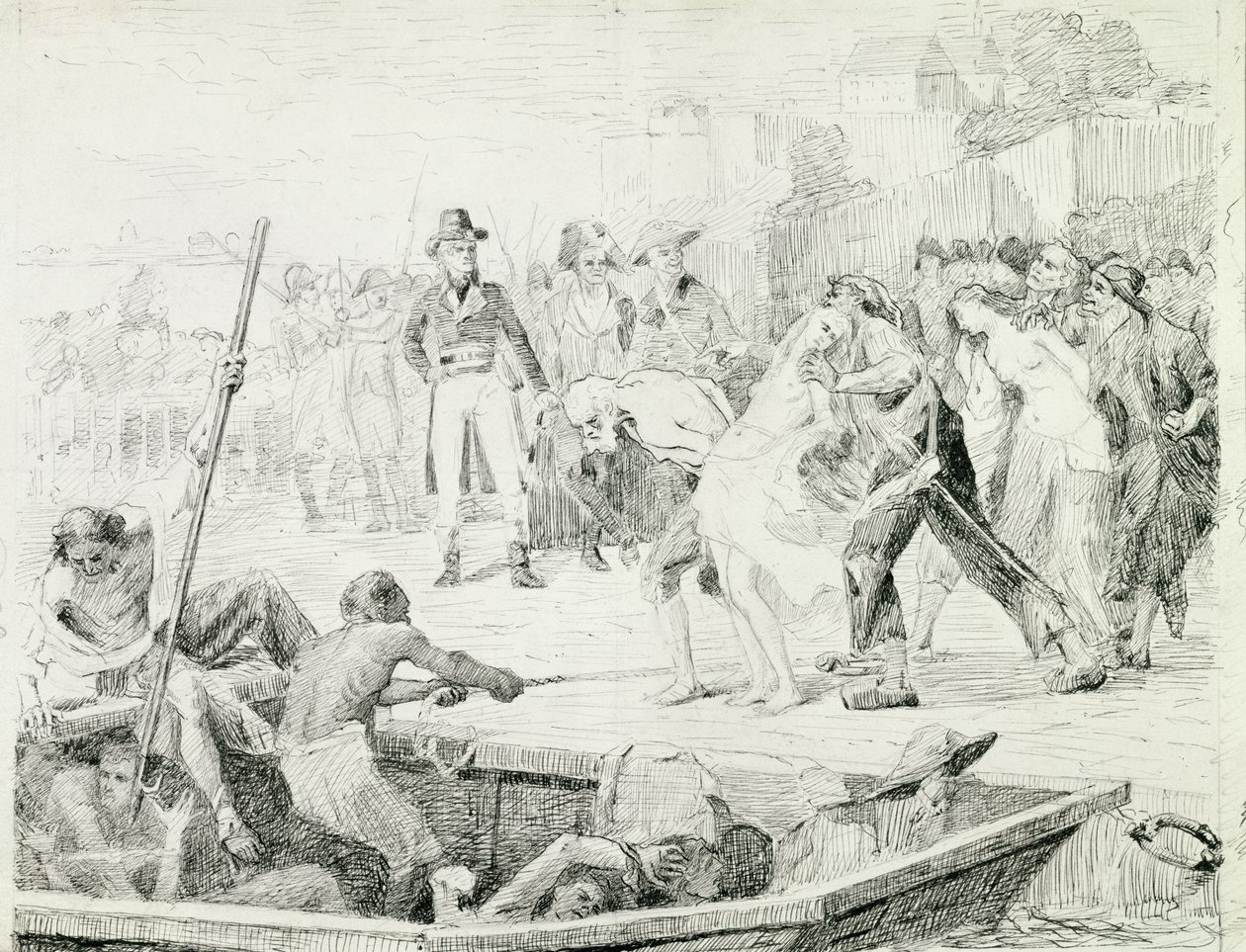 Utopenci z Nantes v roce 1793 od Joseph Aubert