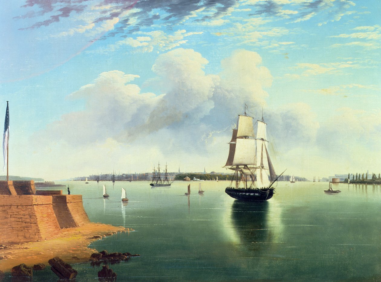 Pohled na New York z ostrova Bedloes, 1867 od Joseph B. Pringle