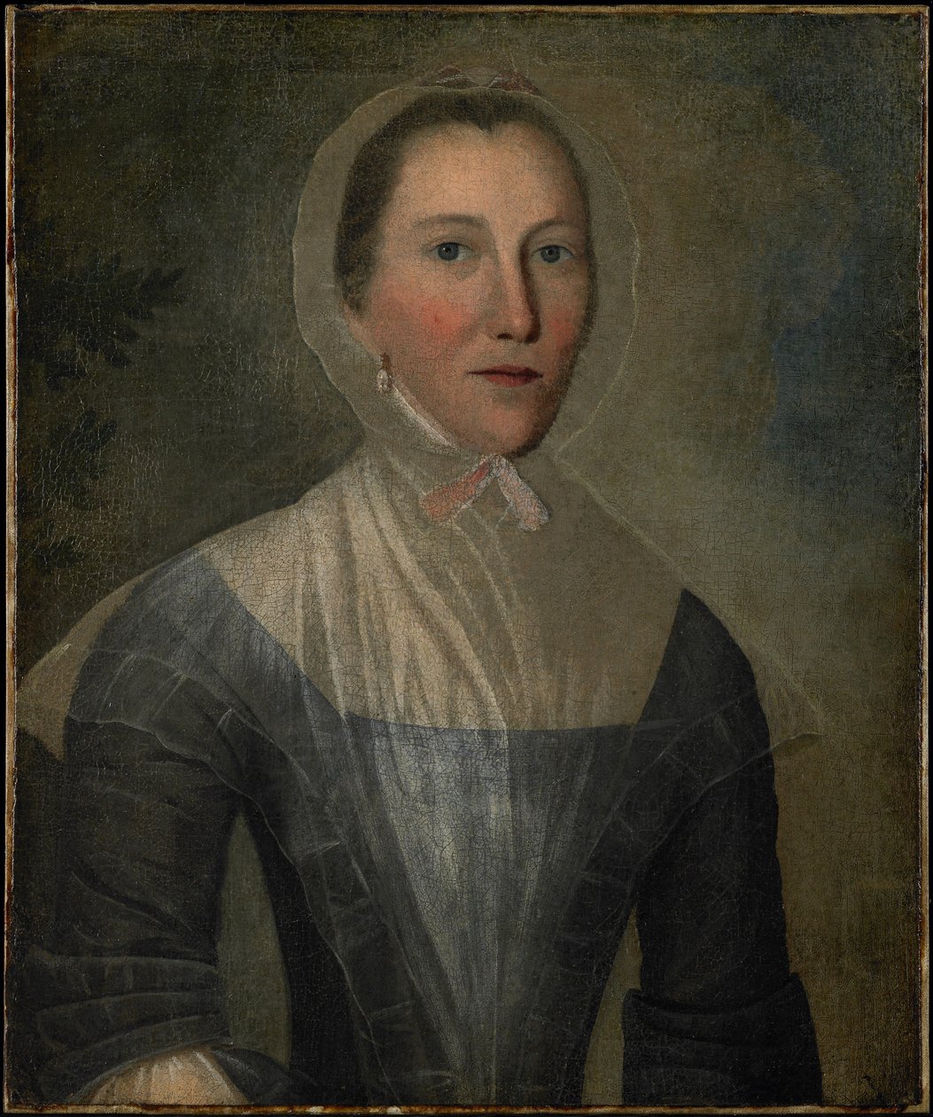 Portrét Mary Crosswell, 1763 (olejový typ na látce) od Joseph Badger