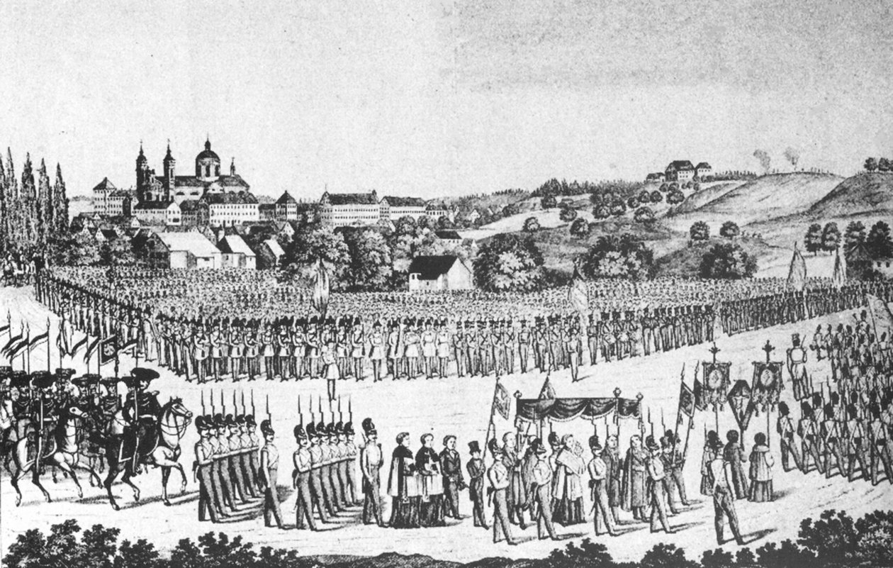 Průvod svaté krve v Altdorf-Weingartenu, 22. května 1846 od Joseph Bayer