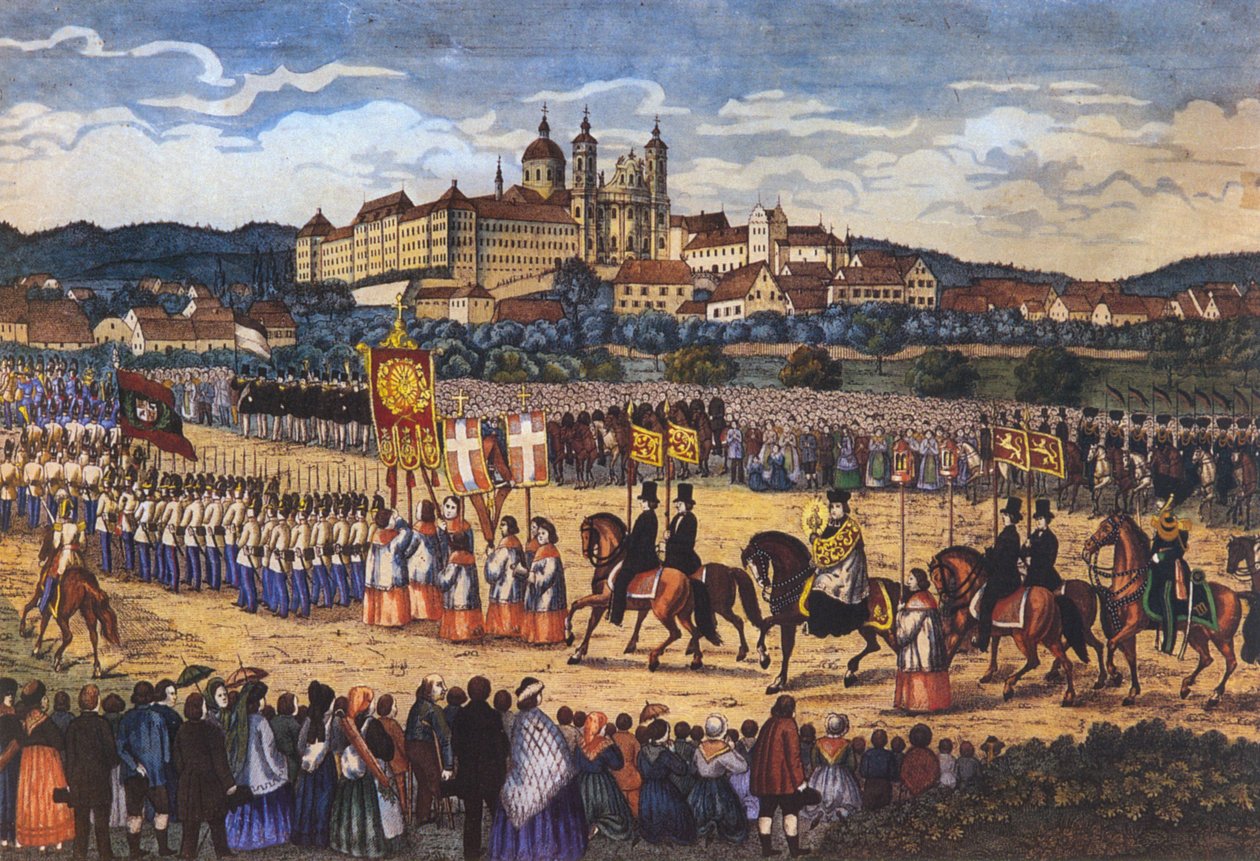 Průvod svaté krve v Altdorf-Weingartenu, po roce 1865 od Joseph Bayer