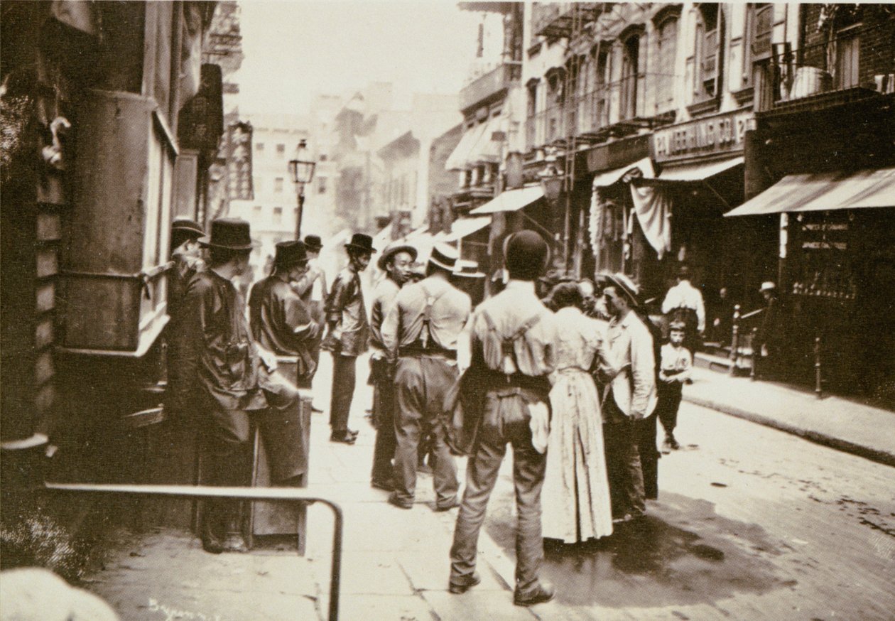 Pell Street v čínské čtvrti, New York City, 1898 od Joseph Byron