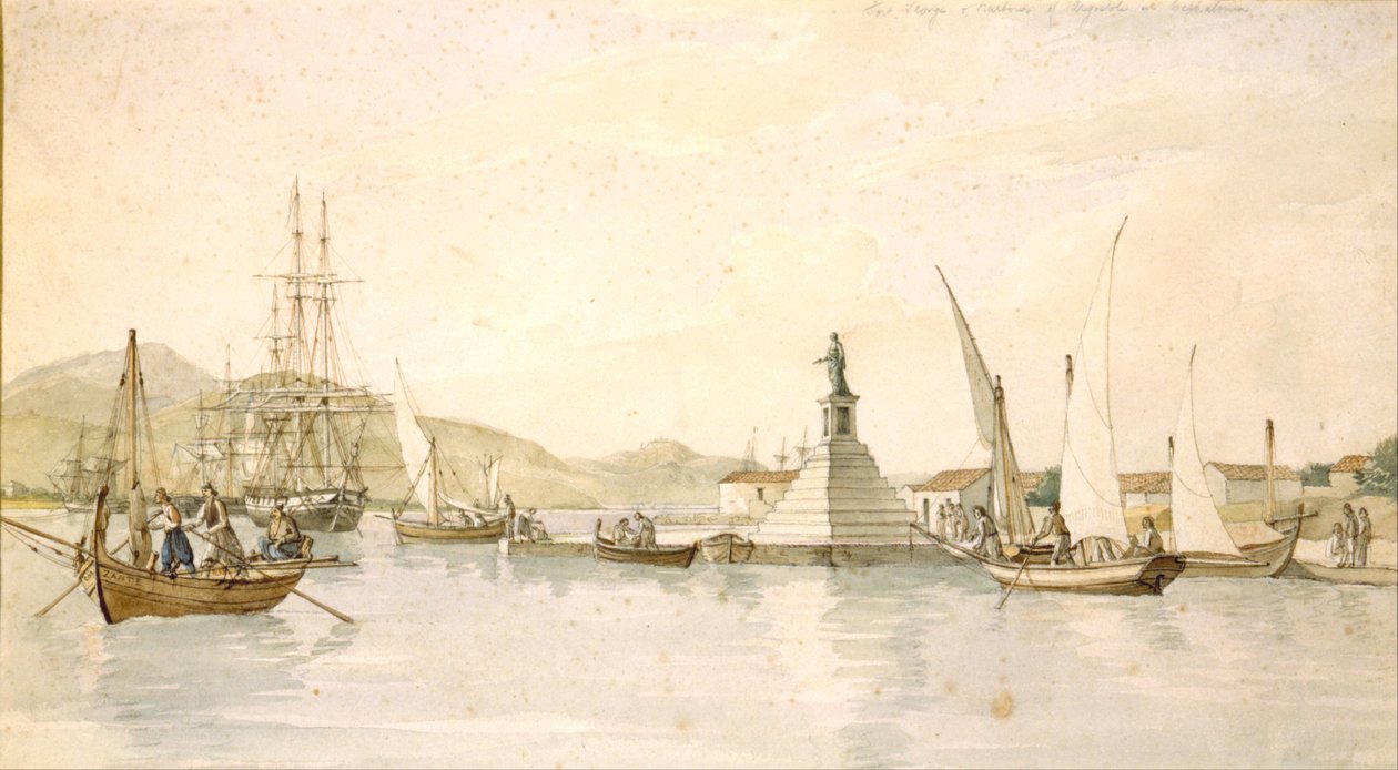 Pohled na Argostoli na ostrově Kefalonie od Joseph Cartwright