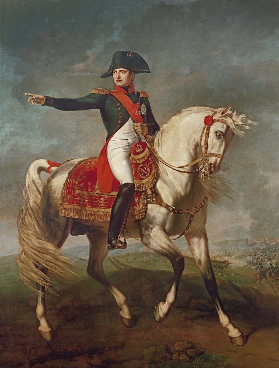 Jezdecký portrét Napoleona I. (1769-1821) 1810 od Joseph Chabord