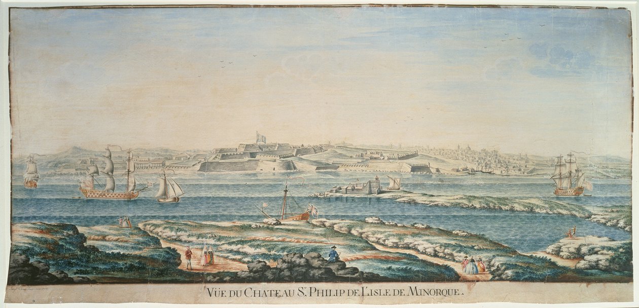 Pohled na Chateau St. Philip, Menorca od Joseph Chiesa