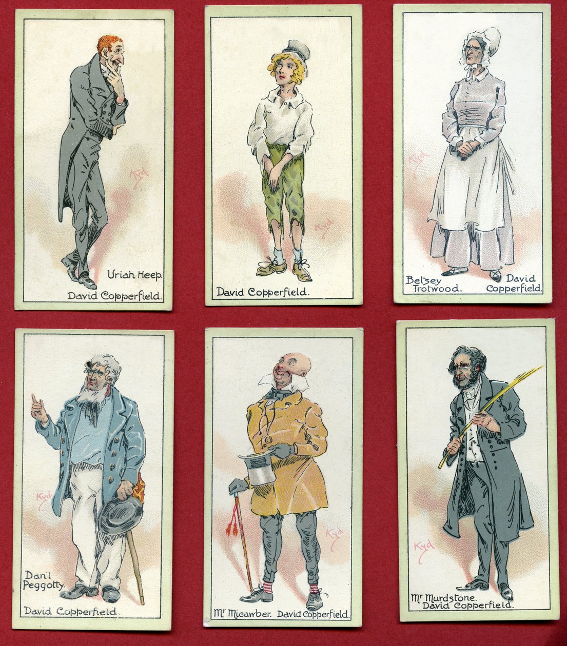Postavy z knihy "David Copperfield" od Charlese Dickense, 1923 od Joseph Clayton Clarke