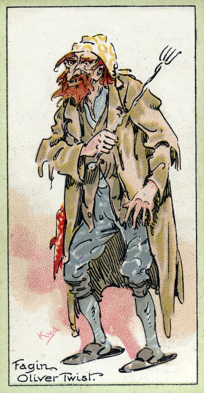 Fagin, z "Oliver Twist", Charles Dickens, 1923 od Joseph Clayton Clarke
