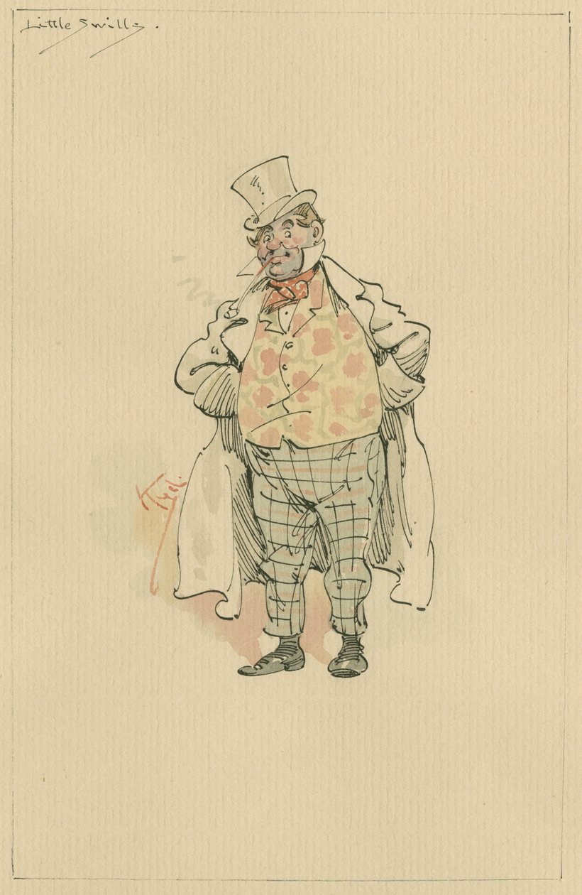 Little Swills, cca 1920 (pero a inkoust s wc na papíře) od Joseph Clayton Clarke