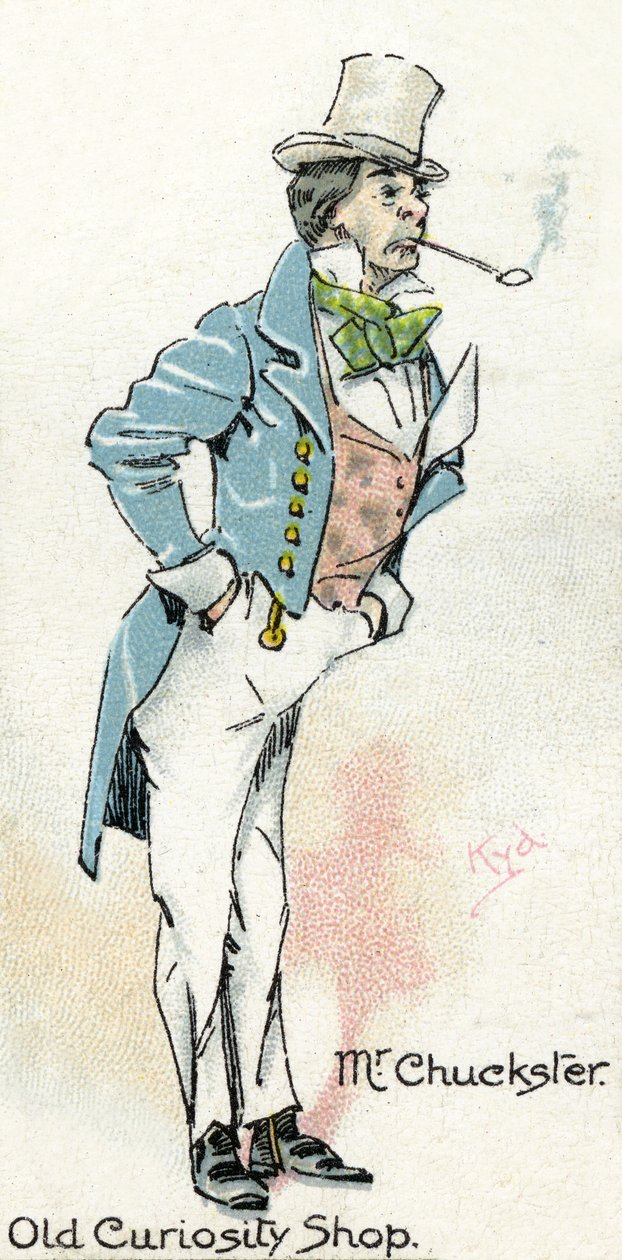 Pan Chuckster, z knihy "Old Curiosity Shop", Charles Dickens, 1923 od Joseph Clayton Clarke
