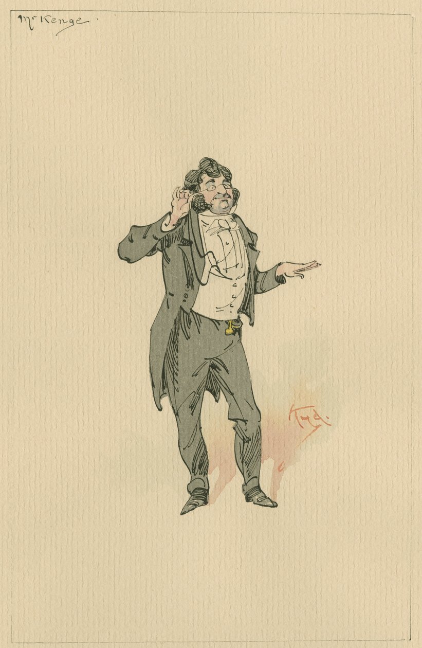 Pan Kenge, cca 20. léta (pero a inkoust s wc na papíře) od Joseph Clayton Clarke