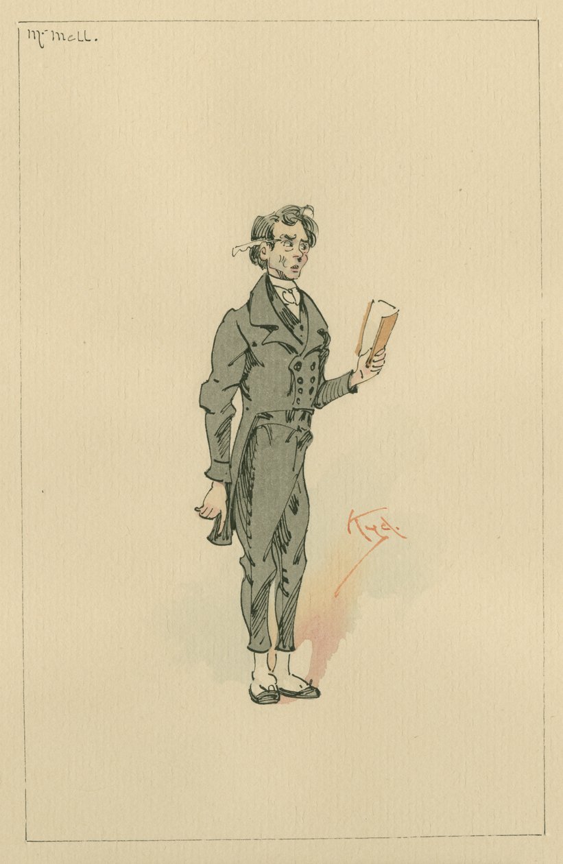 Pan Mell, cca 20. léta (pero a inkoust s wc na papíře) od Joseph Clayton Clarke