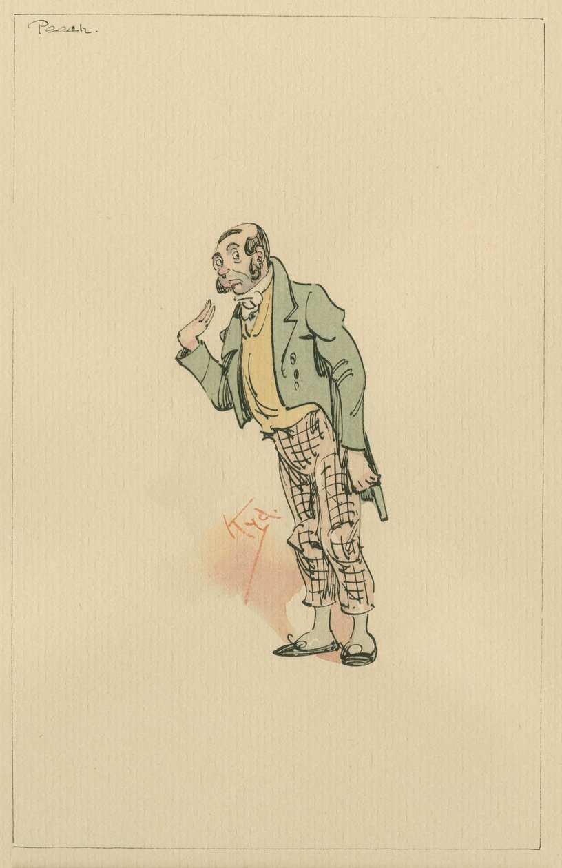 Pan Perch, cca 20. léta (pero a inkoust s wc na papíře) od Joseph Clayton Clarke