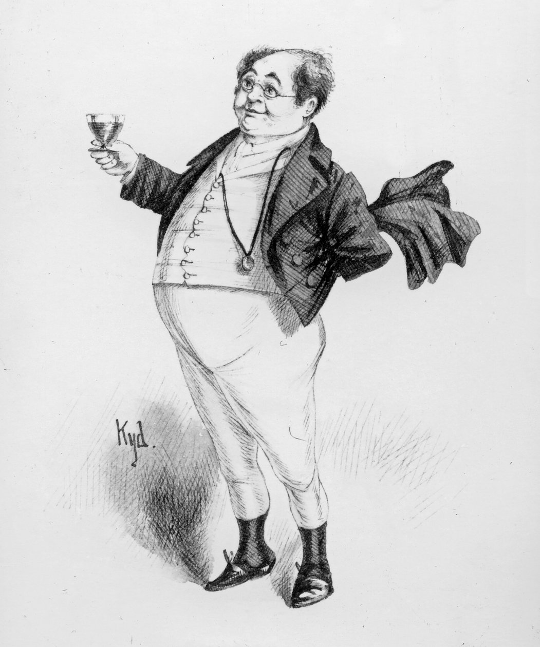 Pan Pickwick, postava z knihy "The Pickwick Papers" od Charlese Dickense od Joseph Clayton Clarke
