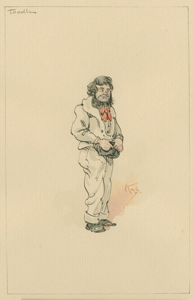 Mr Toodle, cca 1920 (pero a inkoust s wc na papíře) od Joseph Clayton Clarke