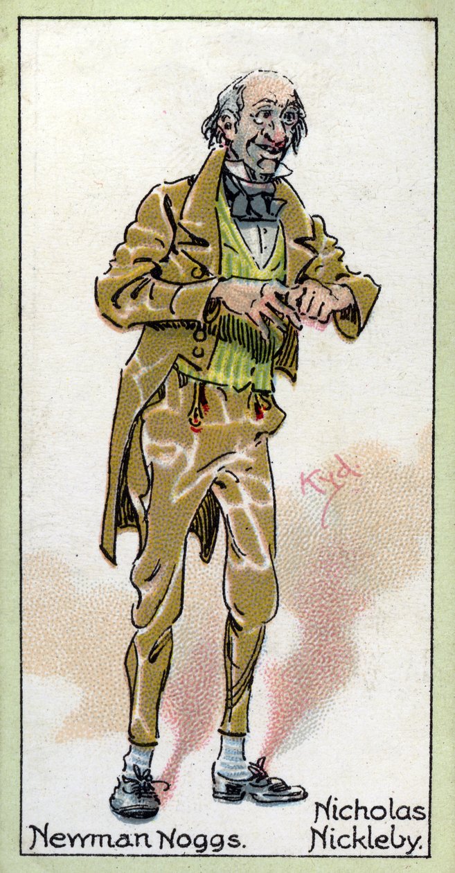 Newman Noggs, z knihy Nicholas Nickleby, Charles Dickens, 1923 od Joseph Clayton Clarke