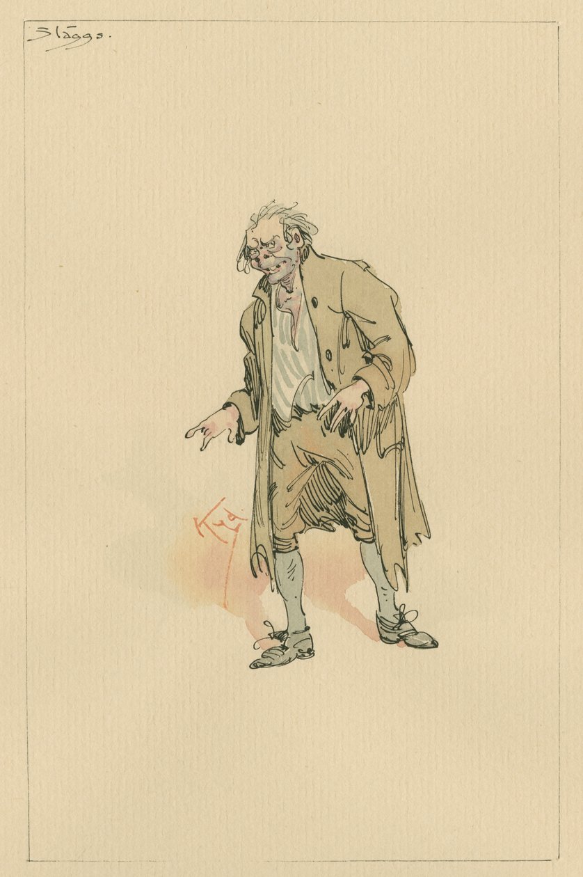 Stagg, cca 20. léta 20. století (pero a tuš s čb na papíře) od Joseph Clayton Clarke