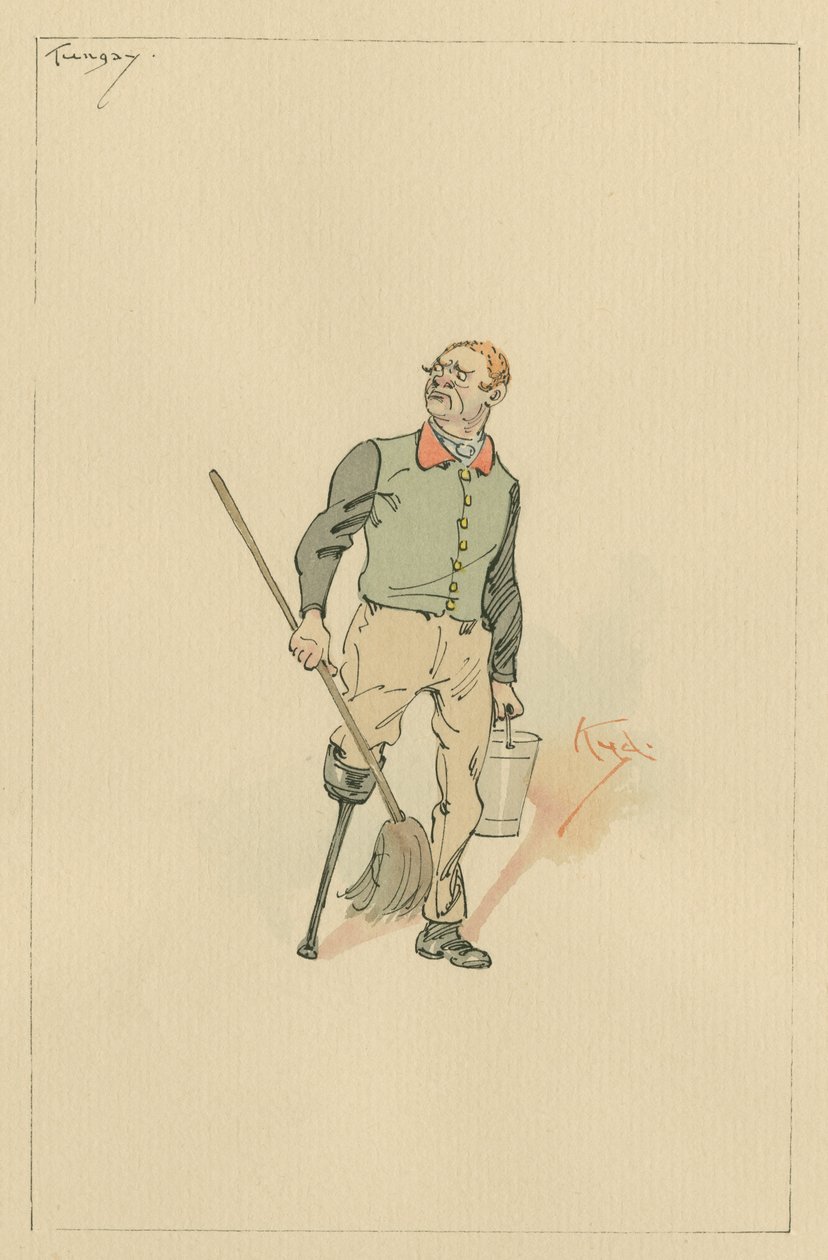 Tungay, cca 1920 (pero a inkoust s wc na papíře) od Joseph Clayton Clarke