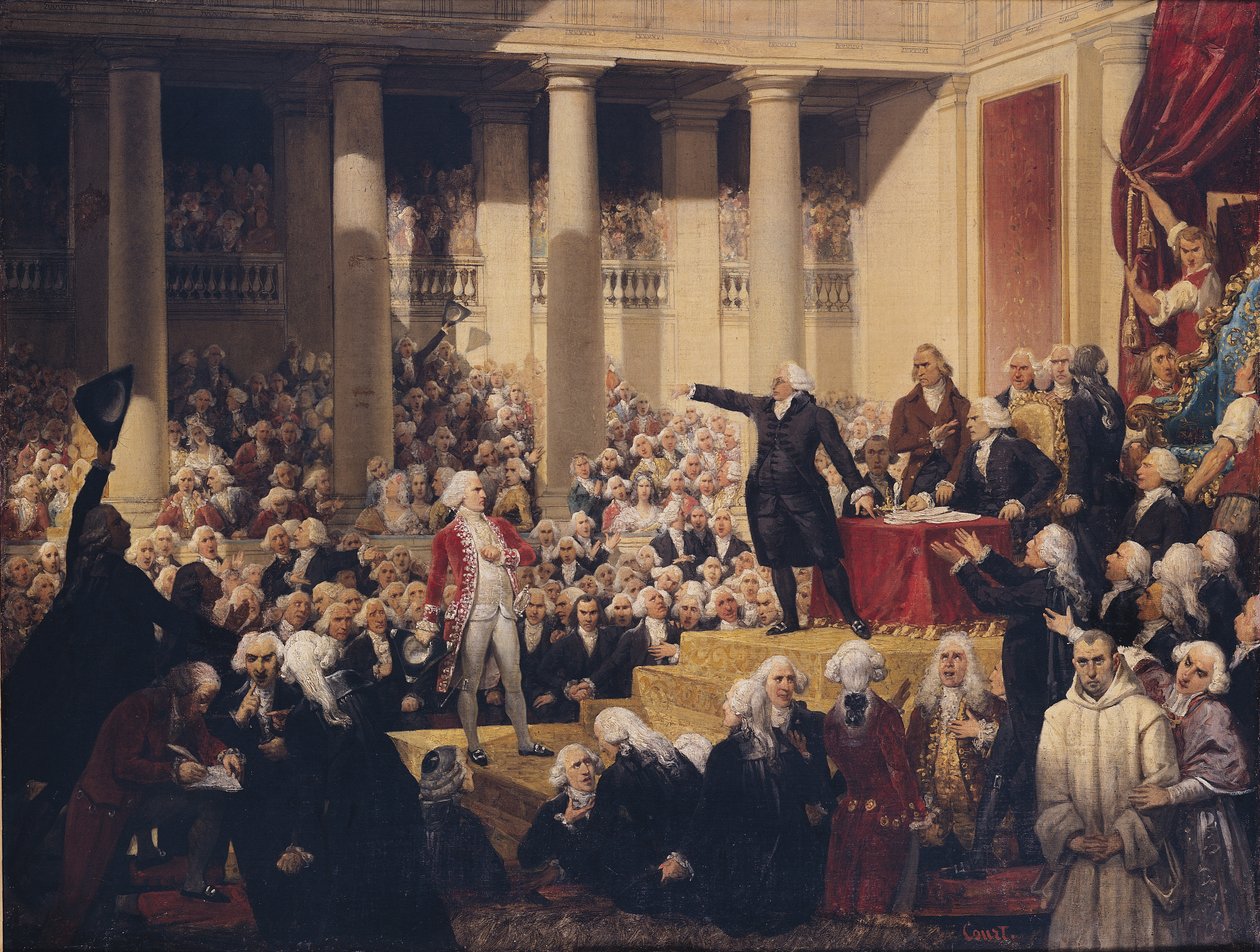 Mirabeau a Monsieur de Dreux-Breze na Assemblee des Deputes, 23. června 1789 od Joseph Desire Court