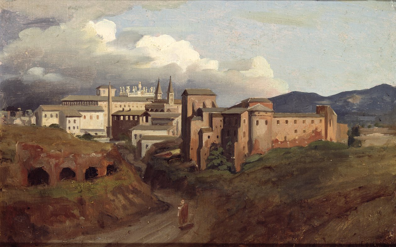 Pohled na katedrálu svatého Jana Lateránského, Řím, 1822 od Joseph Desire Court