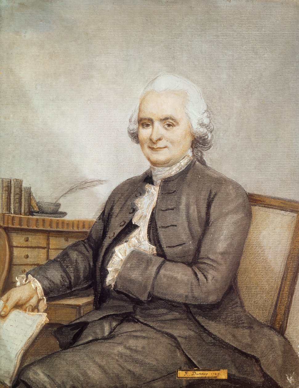 Portrét Delille, 1769 (pastel na papíře) od Joseph Ducreux