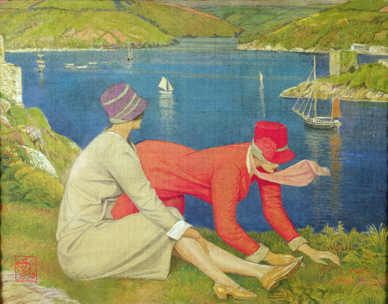 Botanici, 1928 (tempera) od Joseph Edward Southall