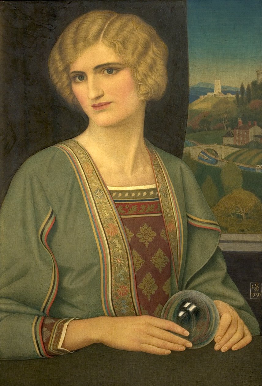 Křišťál (tempera na hedvábí) od Joseph Edward Southall